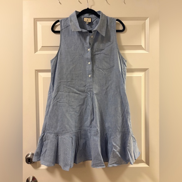 Tuckernuck Chambray Sleeveless Callahan Shirt Dress - Picture 4 of 9